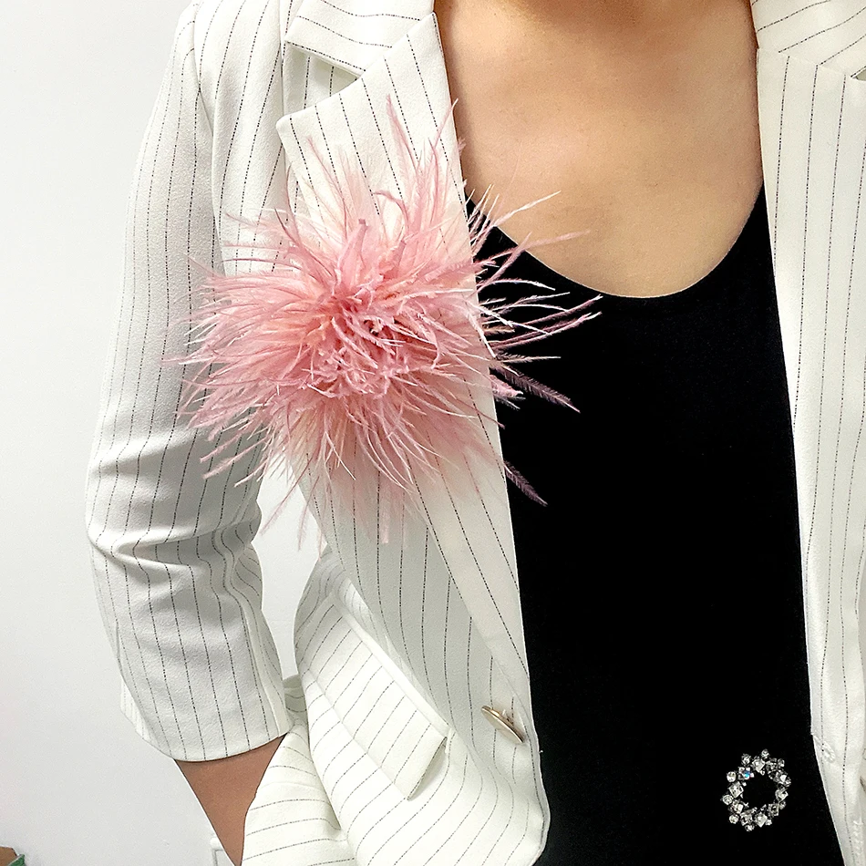 2024 модная винтажная большая брошь из естественных искусственных волос