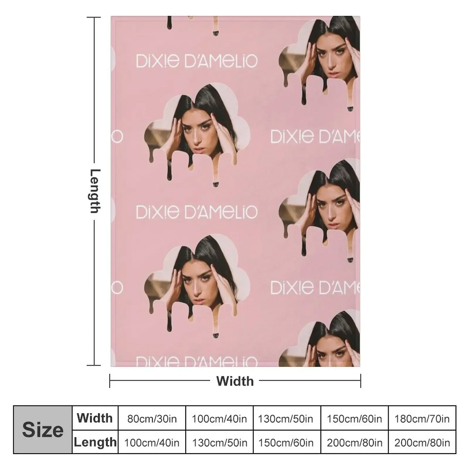 Одеяло с логотипом Dixie Dɺmelio 2 идеи подарков на день Святого Валентина одеяла из