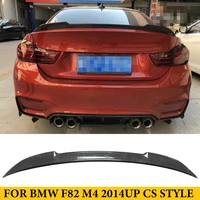 for bmw f82 m4 2014up carbon fiber rear cs style trunk lip wing boot spoiler car styling