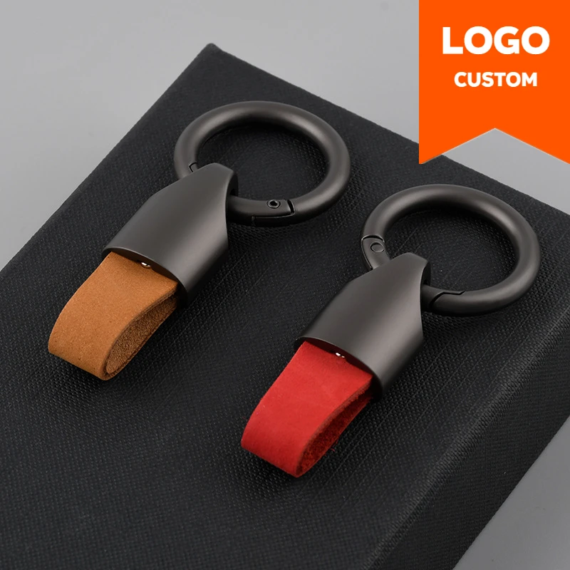 Лазерный индивидуальный логотип нубук воловья кожа металлический брелок