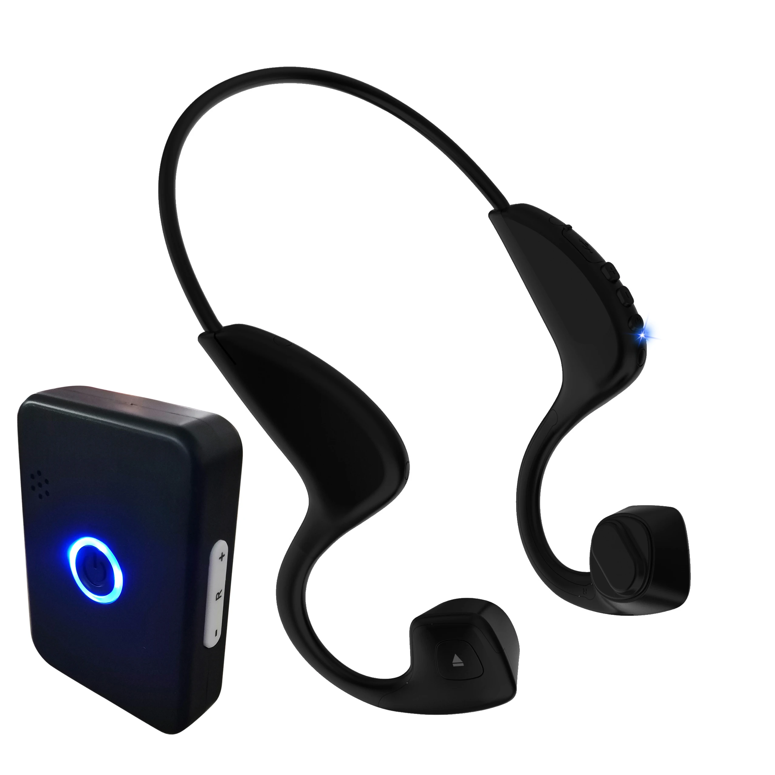

Bluetooth Bone Conduction Hearing Aid Headphones Earphone Hearing Impaired Headsets with Sound Transmitter for Seniors