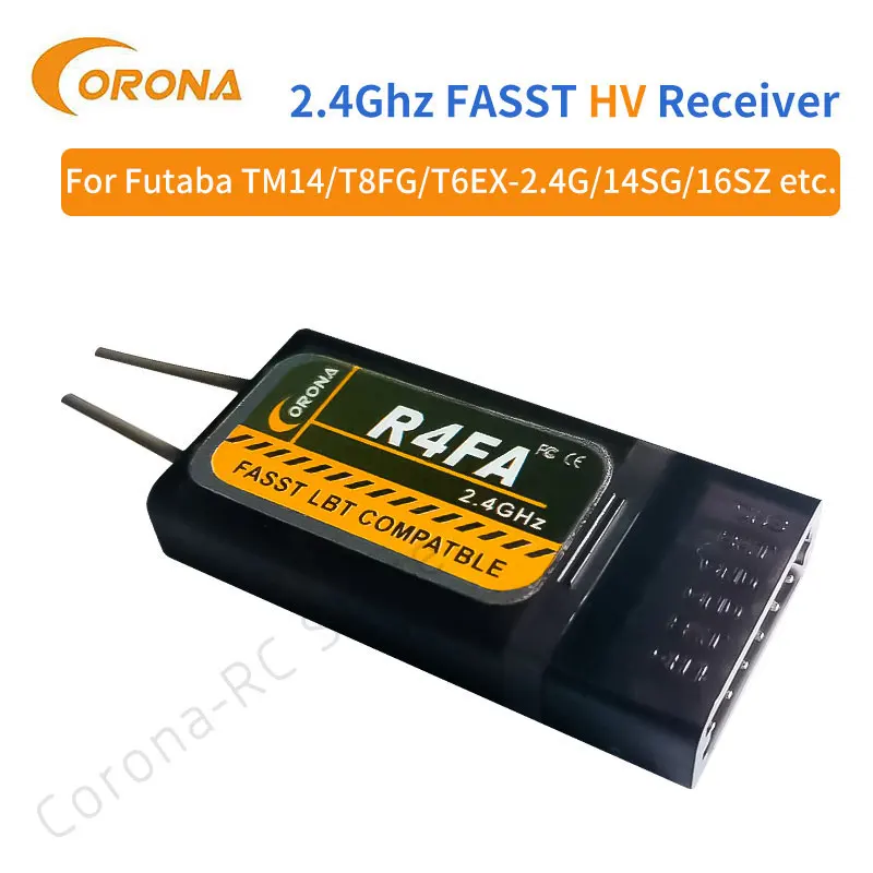 

Ресивер Corona R4FA 2,4 ГГц FUTABA FASST совместимый с 10C 12FG 14SG 16SZ 16SG 18SZ для радиоуправляемых моделей самолетов