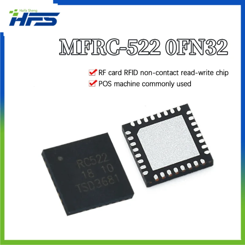 

Contactless Reader IC MFRC522 RC522 MFRC52201HN1 QFN32 Chipset Made in China chip