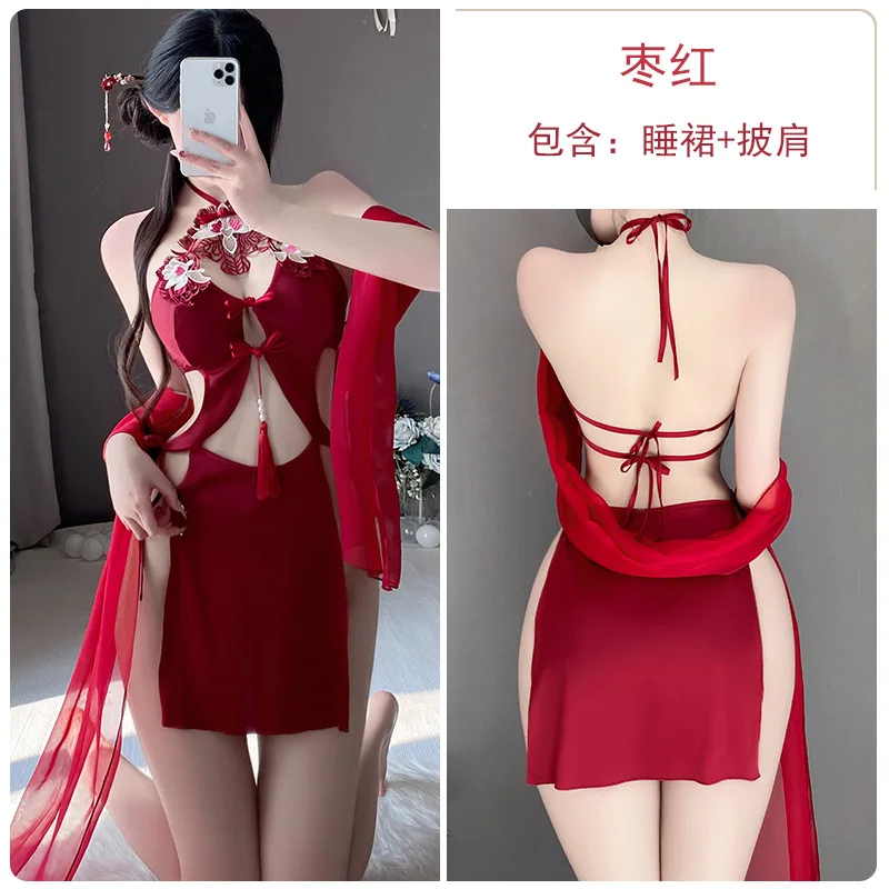 Женское платье с вышивкой пиона в китайском стиле