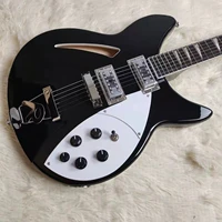 top quality black 6 string ricken 360 electric guitar new arrivals of 2022 hollow rick jazz guitar free shipping