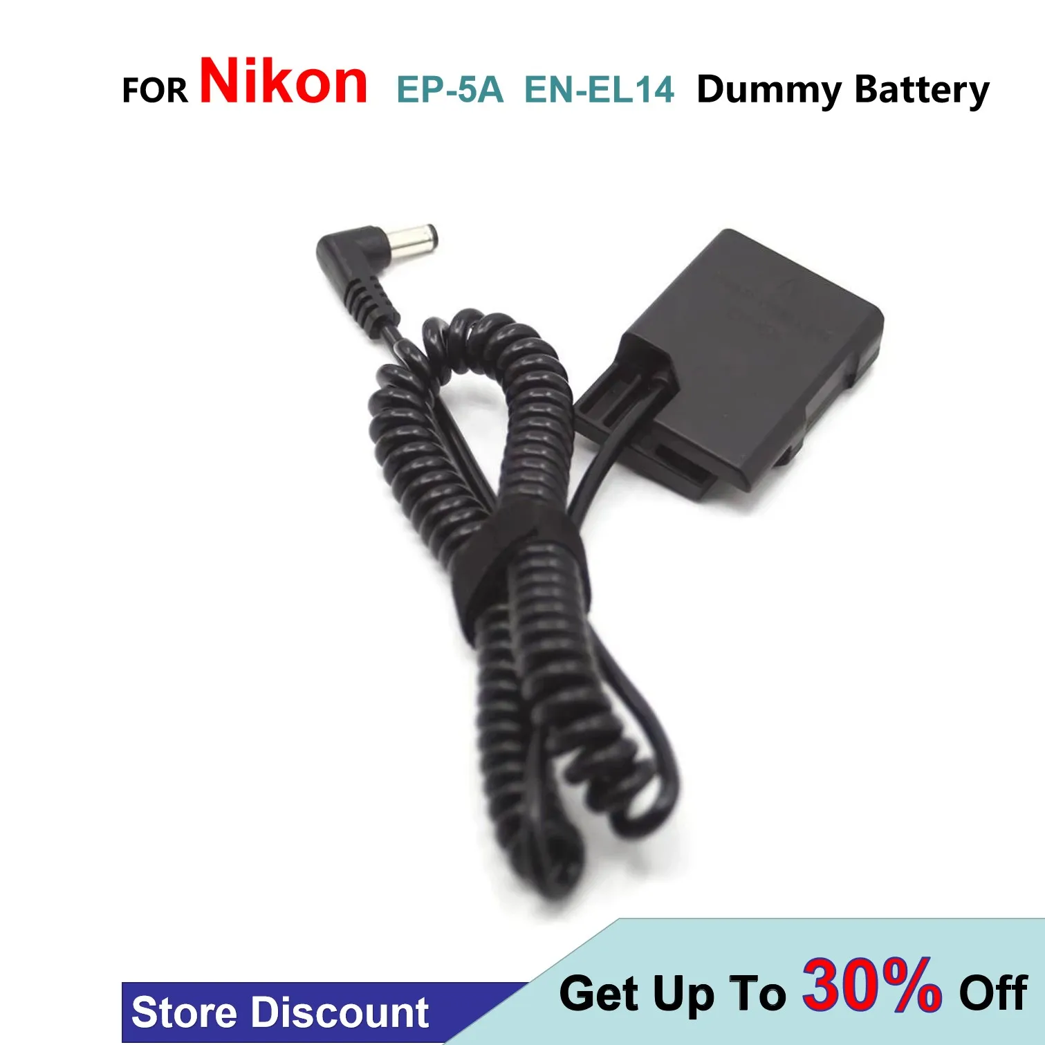 

EN-EL14 Dummy Battery EP-5A Spring Cable DC Coupler For Nikon P7800 P7700 P7100 D5600 D5500 D5300 D5200 D5100 D3400 D3300