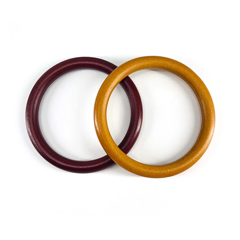 

2023 New 2pcs Round Wood Bag Handle Wooden Bags Handles Decorative Replacement for Women Girls Fashion Handbag