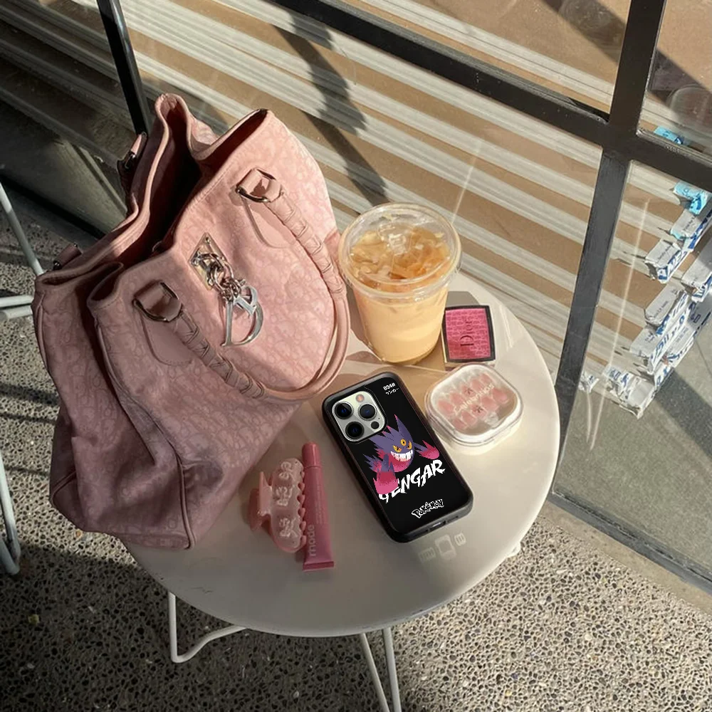 Чехол для телефона P-Pokemon-n IPhone 11 12 13 14 15 Plus Pro Max зеркальный акриловый чехол из ТПУ ПК