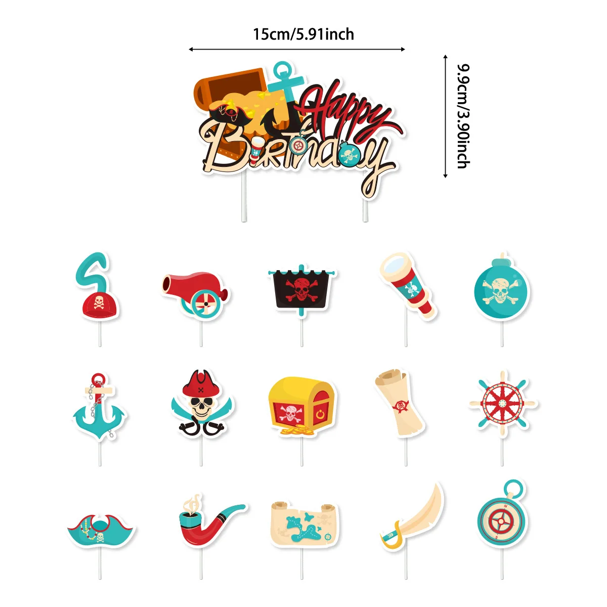 Пиратская тема для мальчиков товары дня рождения воздушные шары баннер топпер