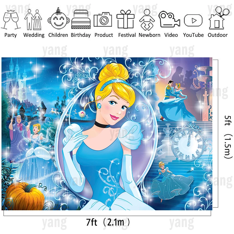 Виниловое Голубое Платье Принцессы Диснея Золушки Белоснежка Белль Аладдин