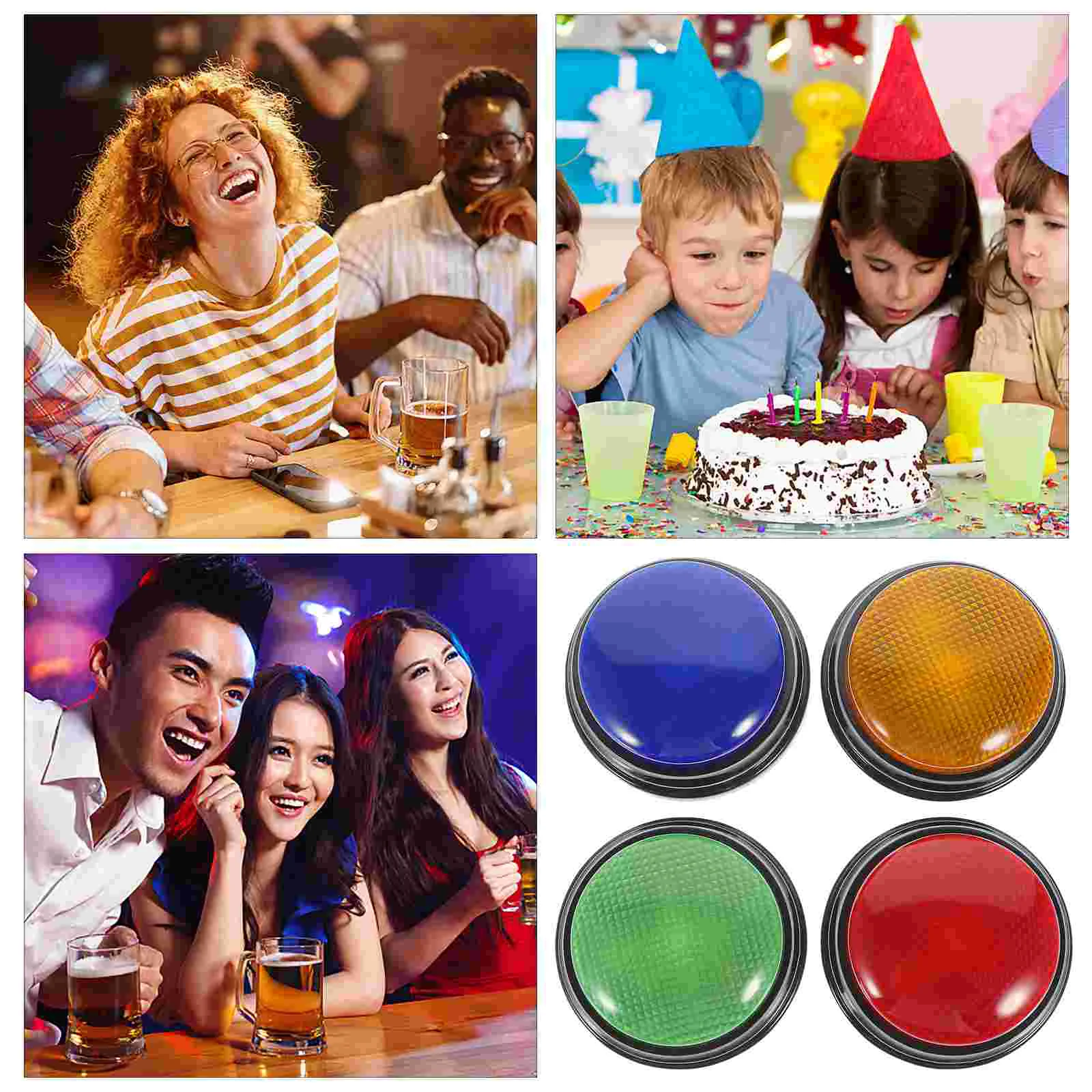 4 шт. звуковая кнопка Офисная игрушка для розыгрыша забавная игра подставка