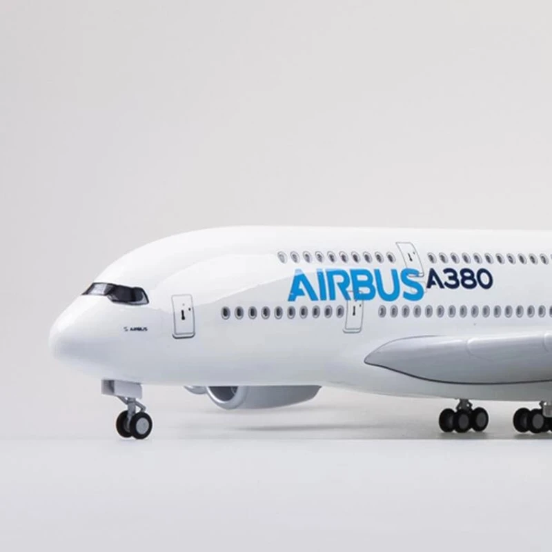 Модель самолета 45 5 см масштаб 1/160 прототип A380 авиакомпания с подсветкой и