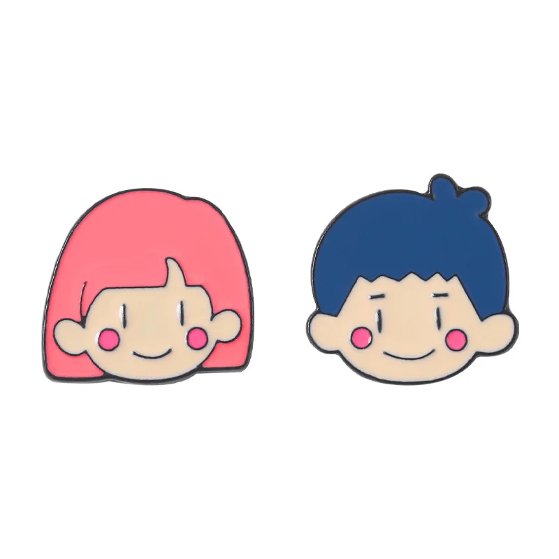 

Cartoon Men and Women Couples Boys and Girls Pins Accessories Clothing Backpack Alloy Brooch Enamel Lapel Pins Badge Wholesale