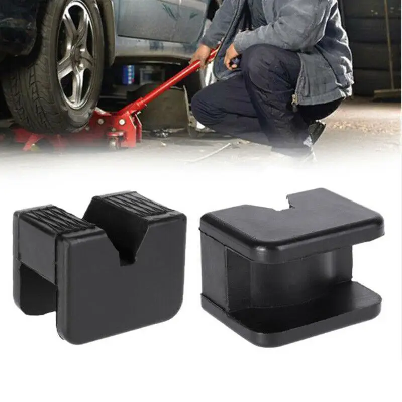 

2pcs Adapter Black Vehicle Car Lifting Guard Repairing Rail Floor Accessories Jacking Pad Universal Stand Protective Rubber