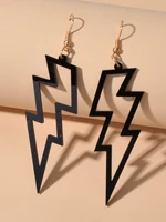 lightning design earrings
