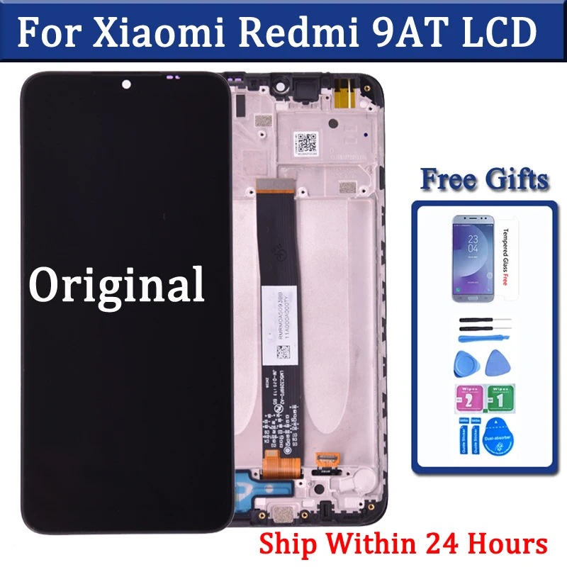 Экран 6,53 дюйма для Xiaomi Redmi 9AT Lcd M2006 M2006C3LVG, дисплей, сенсорная цифровая Сенсорная панель в сборе, запасная часть для телефона