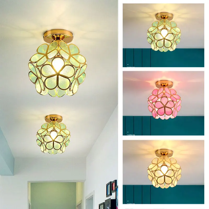 

2022 New Nordic LED Ceiling Lamp Acrylic Petal Lights Flats Loft Study Room Aisle Corridor Chandelier Indoor Lighting AC110-220V