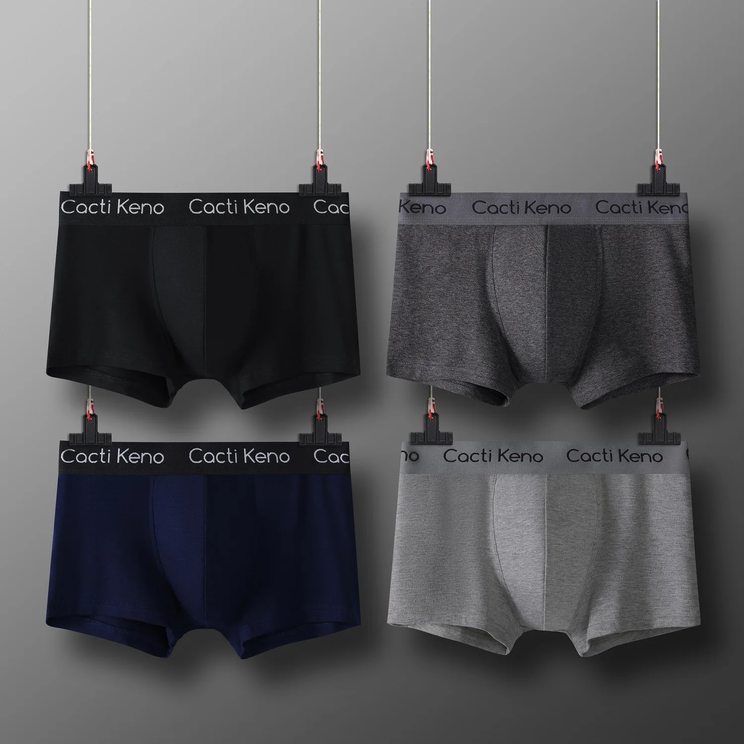 4 PCS/Lot Oversized L-5XL Men's Underwear Cotton Boxer Mid-waist Breathable Antibacterial Plus Size Boxer Pants Trendy Gift Box