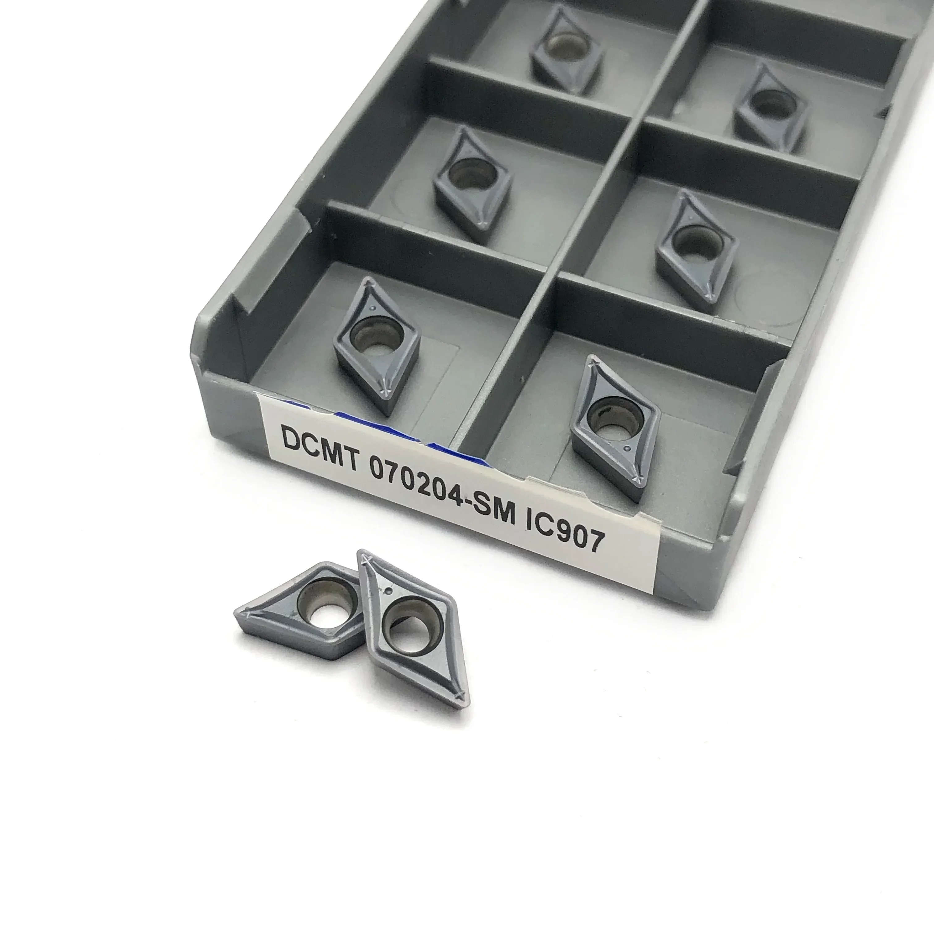 

Токарные инструменты DCMT070204 SM IC907 DCMT070204 SM IC908 твердосплавные вставки, токарные инструменты для внешнего металла, токарные инструменты с ЧПУ DCMT 070204