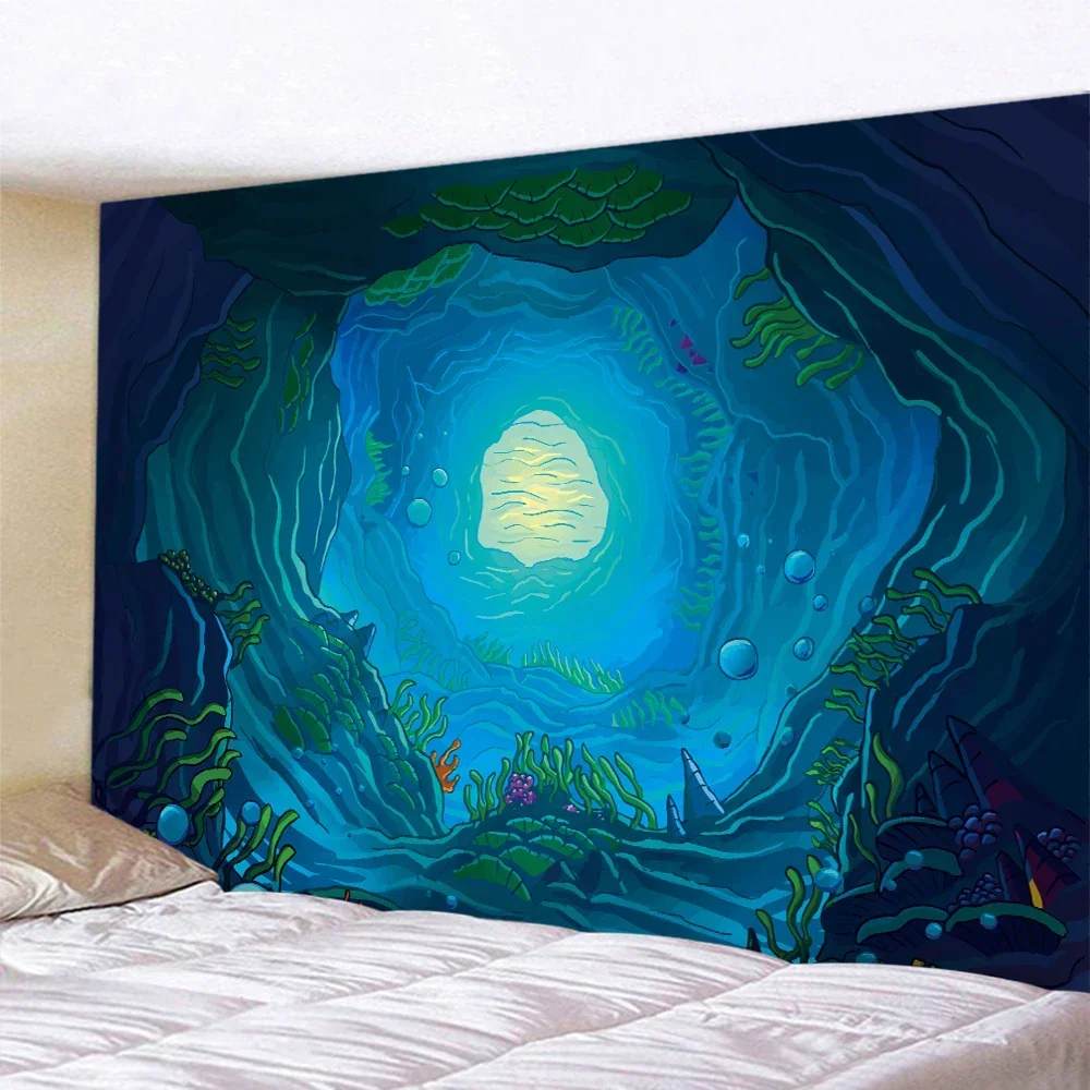 Грибная психоделическая сцена украшение дома художественный гобелен хиппи