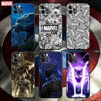 phone case for apple iphone 13 pro max 12 11 8 7 se xr xs max 5 5s 6 6s plus soft tpu case cover marvel black panther artwork