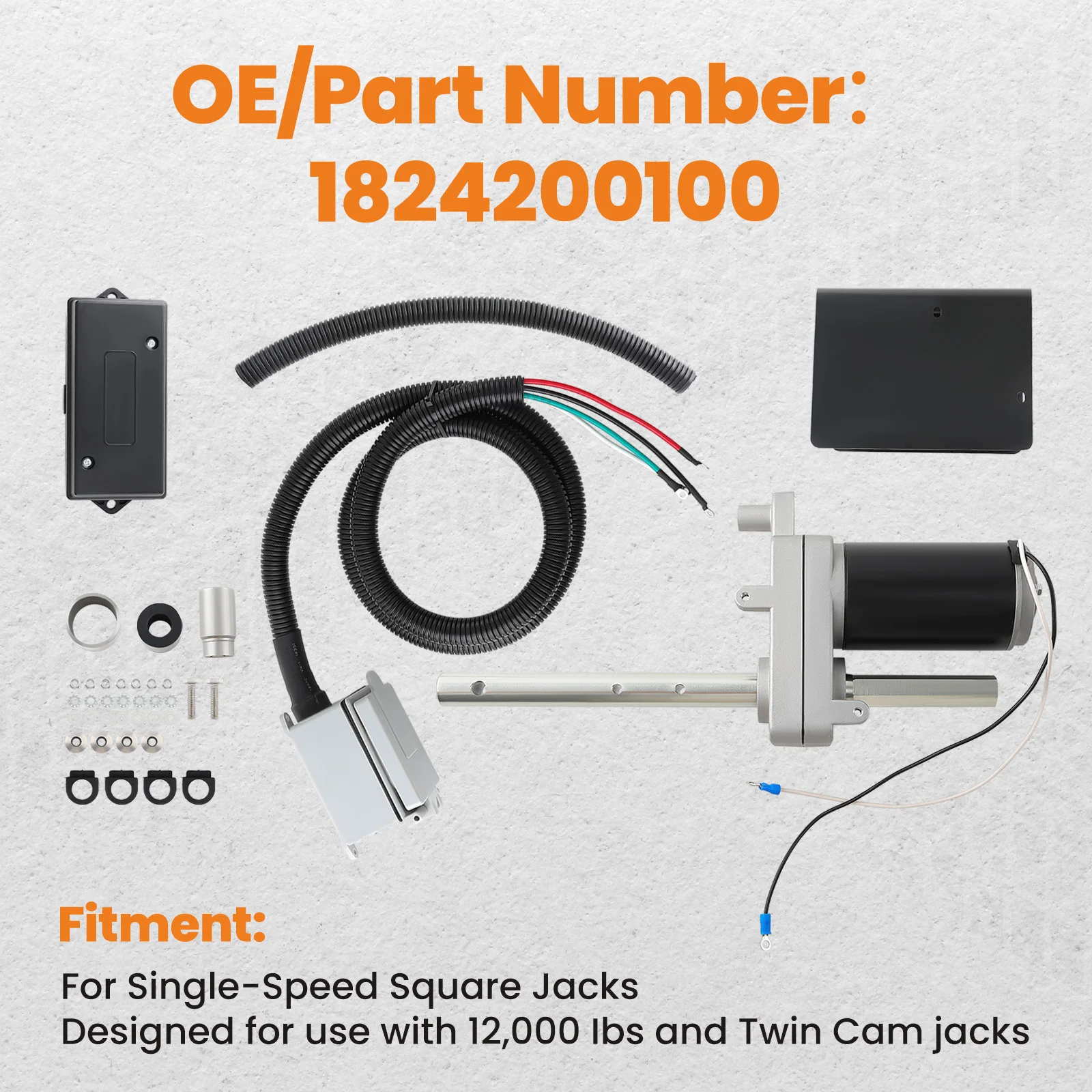 Комплект домкрата для прицепа с электроприводом туристического автомобиля
