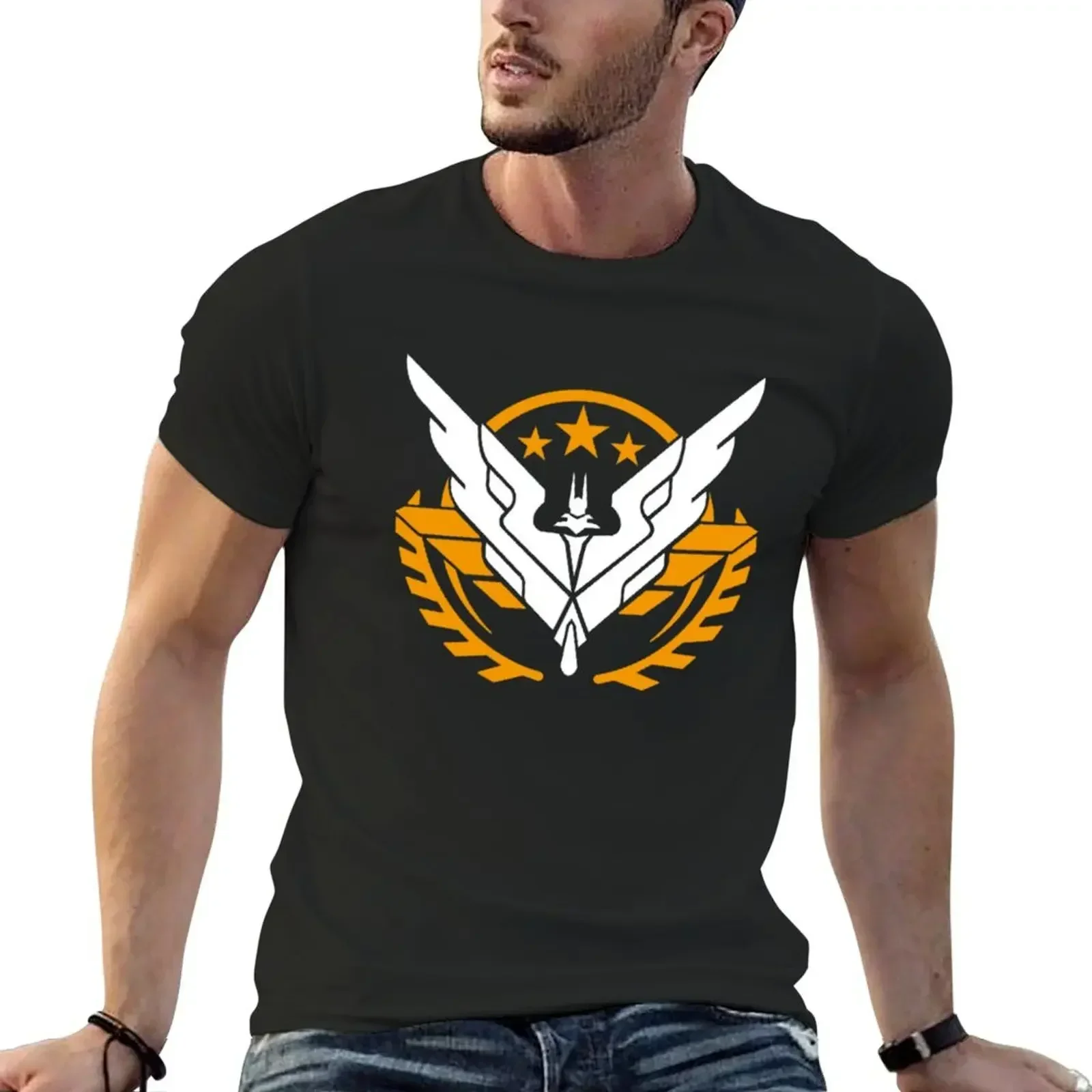 Фото Elite Dangerous - Triple Elite - HIGH RESOLUTION T-shirt for a boy tops customs funny t shirts for men №1