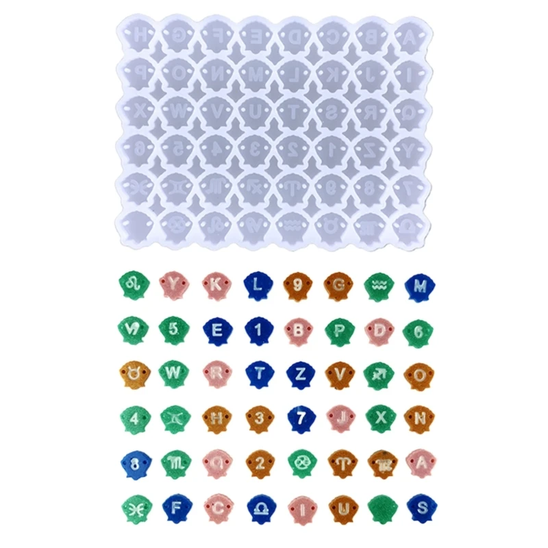 

Алфавит 517F, силиконовая форма для смолы, ювелирная форма, форма для подвесок, форма для отлива букв из эпоксидной смолы для браслетов, ожерелий, серег своими руками
