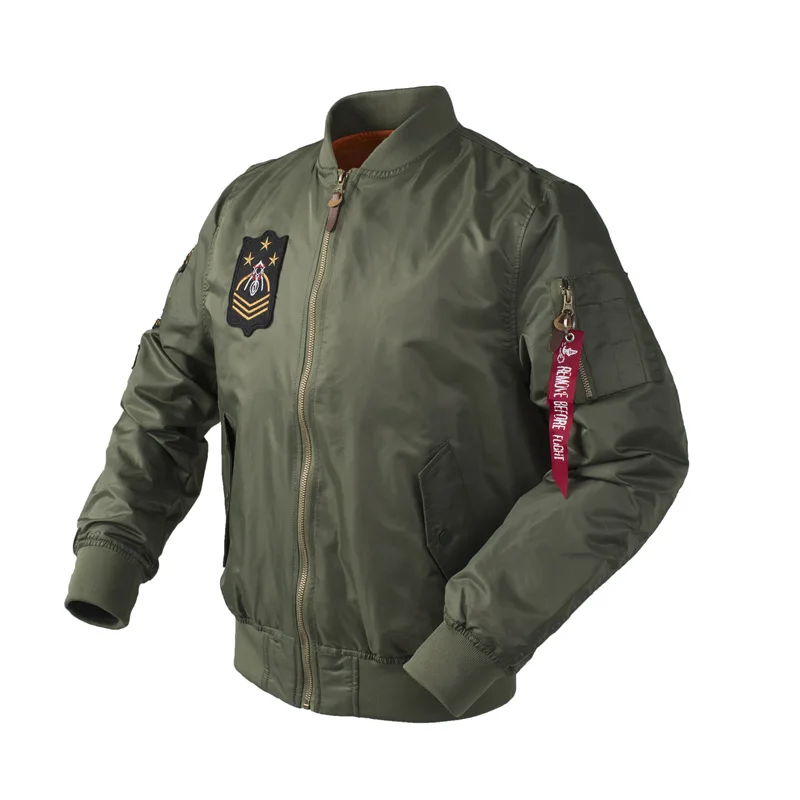 

Куртка-пилот Мужская униформа, модная уличная бейсбольная куртка-бомбер ВВС, бейсбольная куртка с знаком, Мужская летная куртка, весна-осен...
