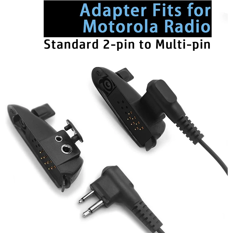 Headset Earpiece Adapter Connector Replacement for Motorola GP238 HT750 HT1250 HT1250LS PR860 MTX850LS MTX8250LS Walkie Talkie