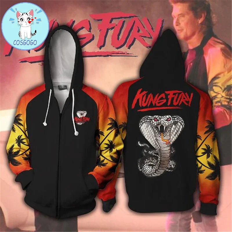 COSGOGO Косплей Каратэ Kid Val Armorr Толстовка на молнии Мужской и женский повседневный