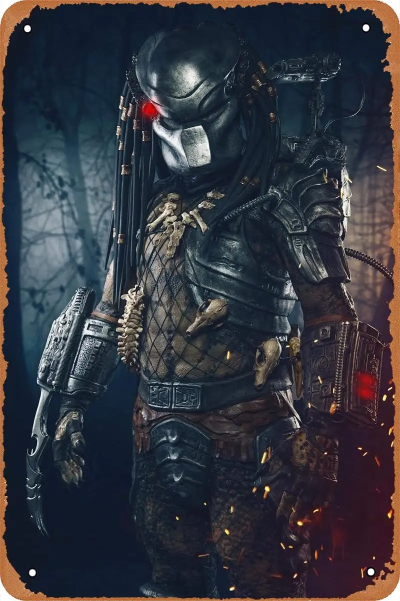 Плакат из фильма хищник винтажный жестяной ретро-знак металлический знак для