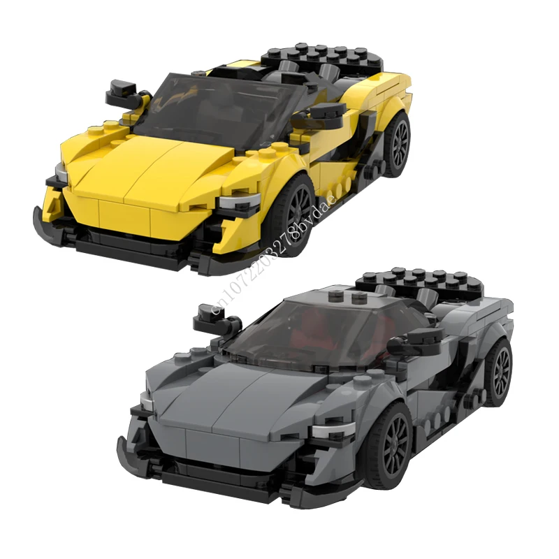 

MOC Speed Champions 600LT Super Sportscar Racing Model Building Blocks Technology Bricks DIY Creative Assembly Kids Toys Gifts