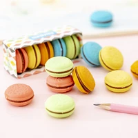 creative stationery macaron sandwich biscuit eraser cute primary school childrens eraser learning stationery student gift