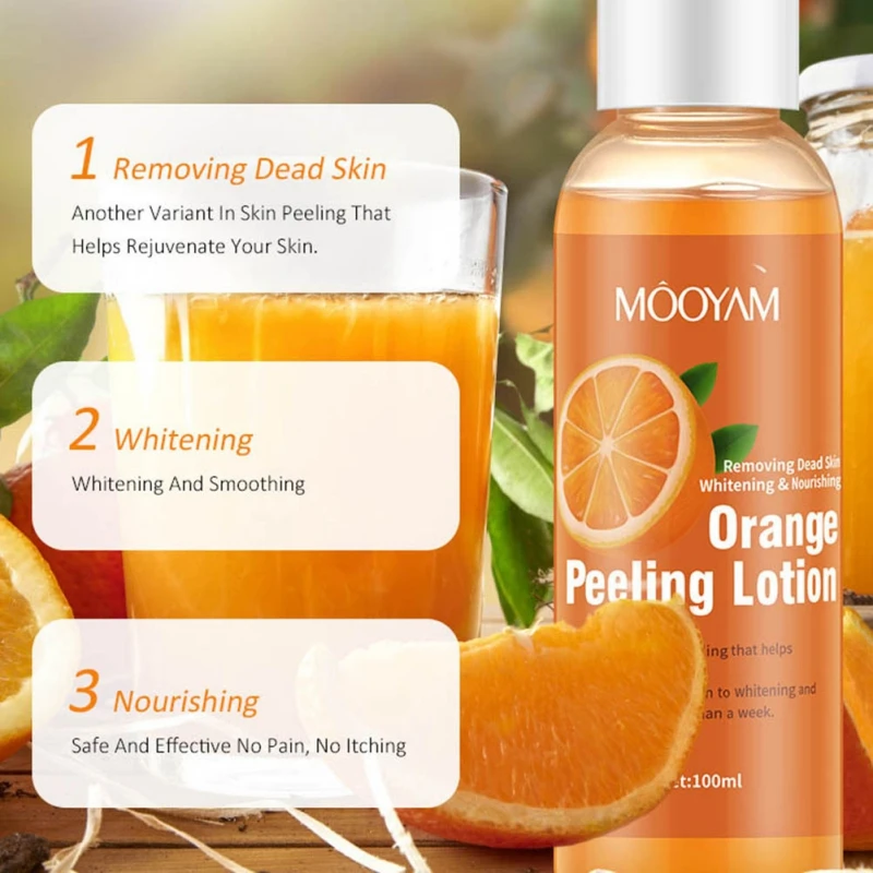 

100ml Orange Vc Extract Peeling Lotion Body Dead Skin Dark Skin Exfoliator Skin Care Orange Whitening Scrubs & Bodys Treatments