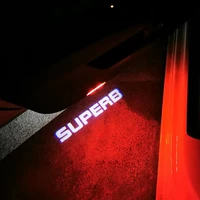 24pcs superb shadow welcome light logo light car styling superb logo projector lamp courtesy light for skoda superb 2 3 mk2