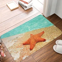 sea stars doormat bedroom printed polyeste mat kitchen home living room starfish beach anti slip floor rug door mat bath mat