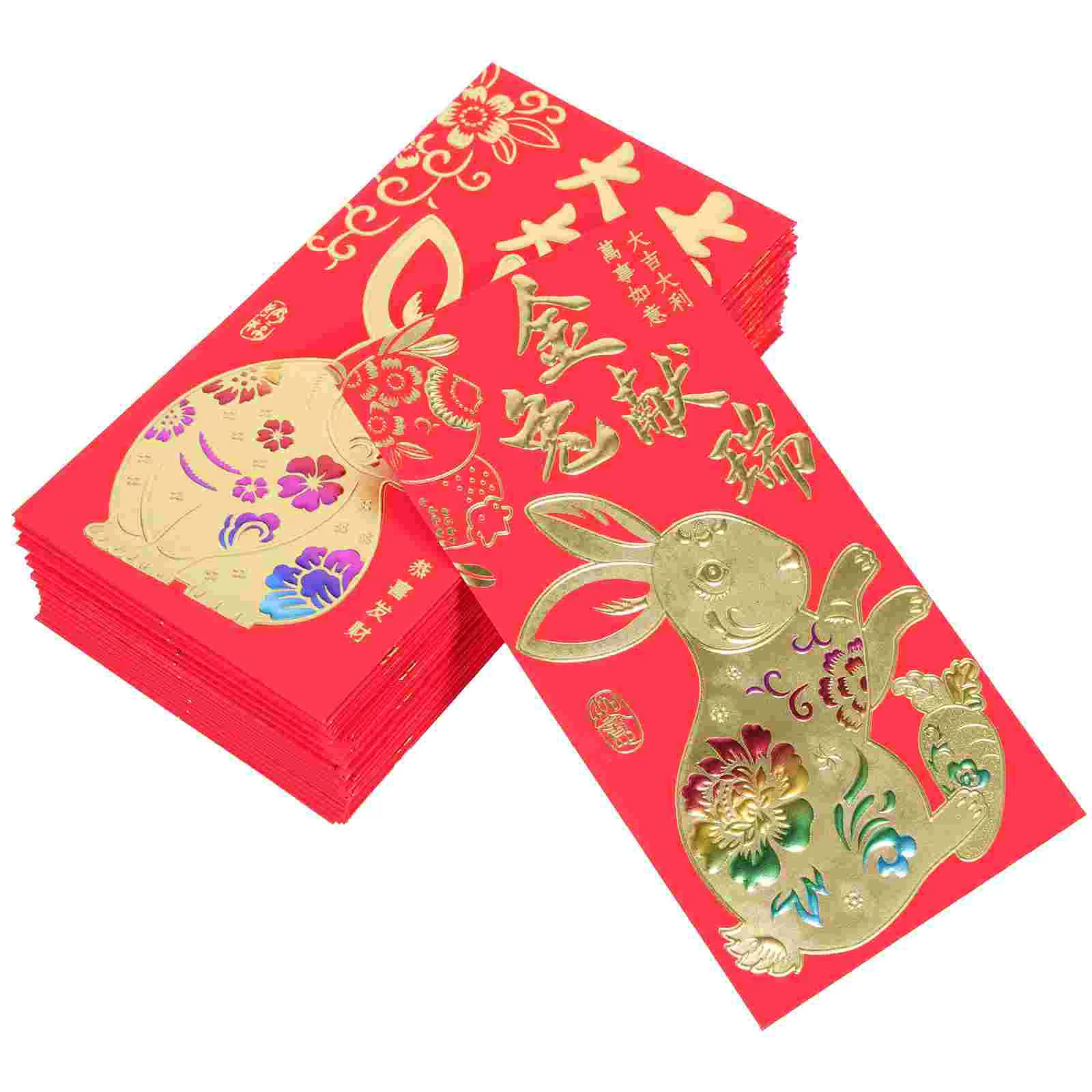 

Red Year Envelopes Money New Rabbit Packet Envelope Chinesefestival Packets Spring Pocket Zodiac Cash Paper Wedding Gift Lunar