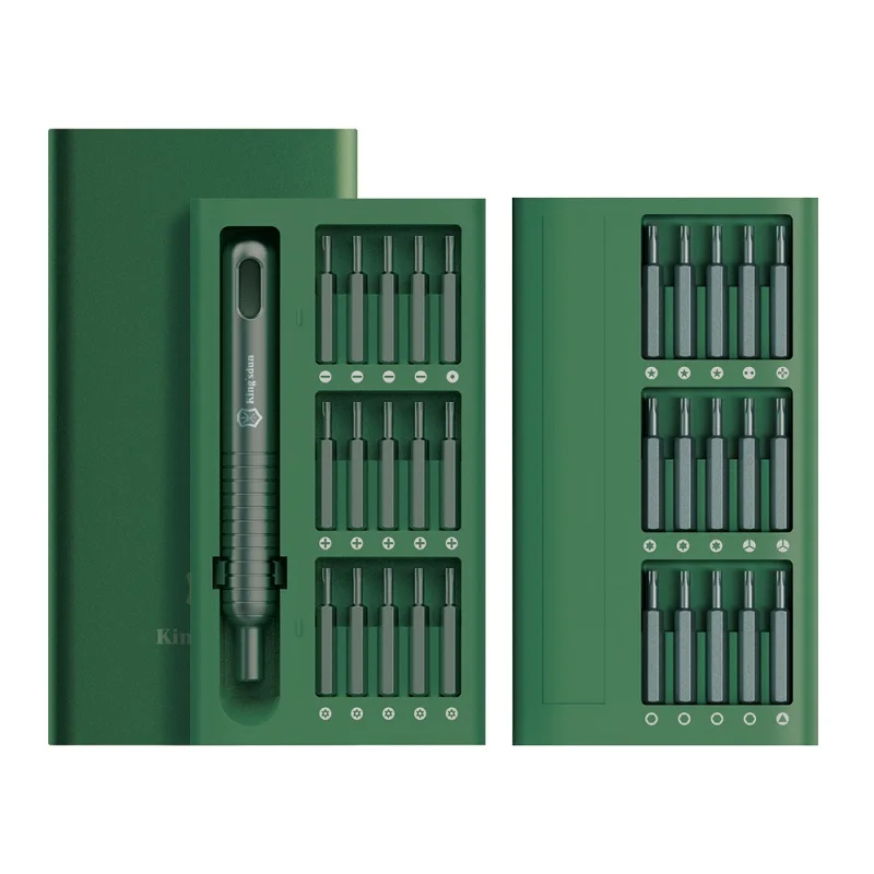 

KING'SDUN 31 in 1 Mini Green Screwdriver Kit Precision Magnetic Screw Driver Torx Hex Bits Phone Repair Screwdriver Hand Tools