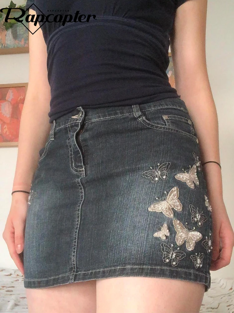 

Rapcopter Y2K с бабочкой, стиль ретро, гранж, сказочные карманы, Женская эстетика в стиле панк-шик