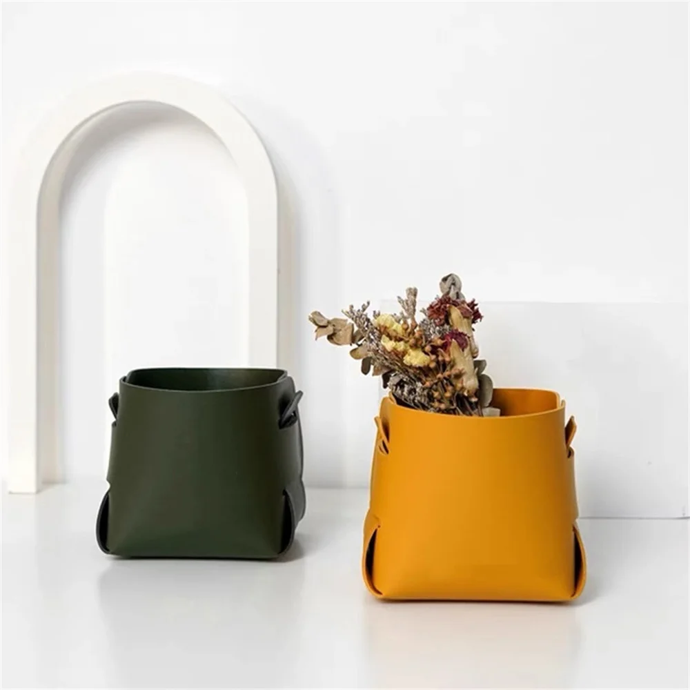 

Cosmetics Remote Control Sundries Storage Sundries Storage Basket Desktop PU Leather Pen Holder Porch Key