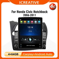 for honda civic hatchback 2006 2011 4g carplay car multimedia player autoradio 2 din 9 7 tesla screen gps navigator android