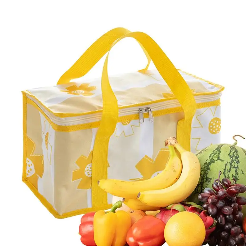 

Camping Thermal Cooler Bag Insulated Grocery Shopping Bags With Handle 35*20*20cm Grocery Shopping Bags For Picnic Party BBQ