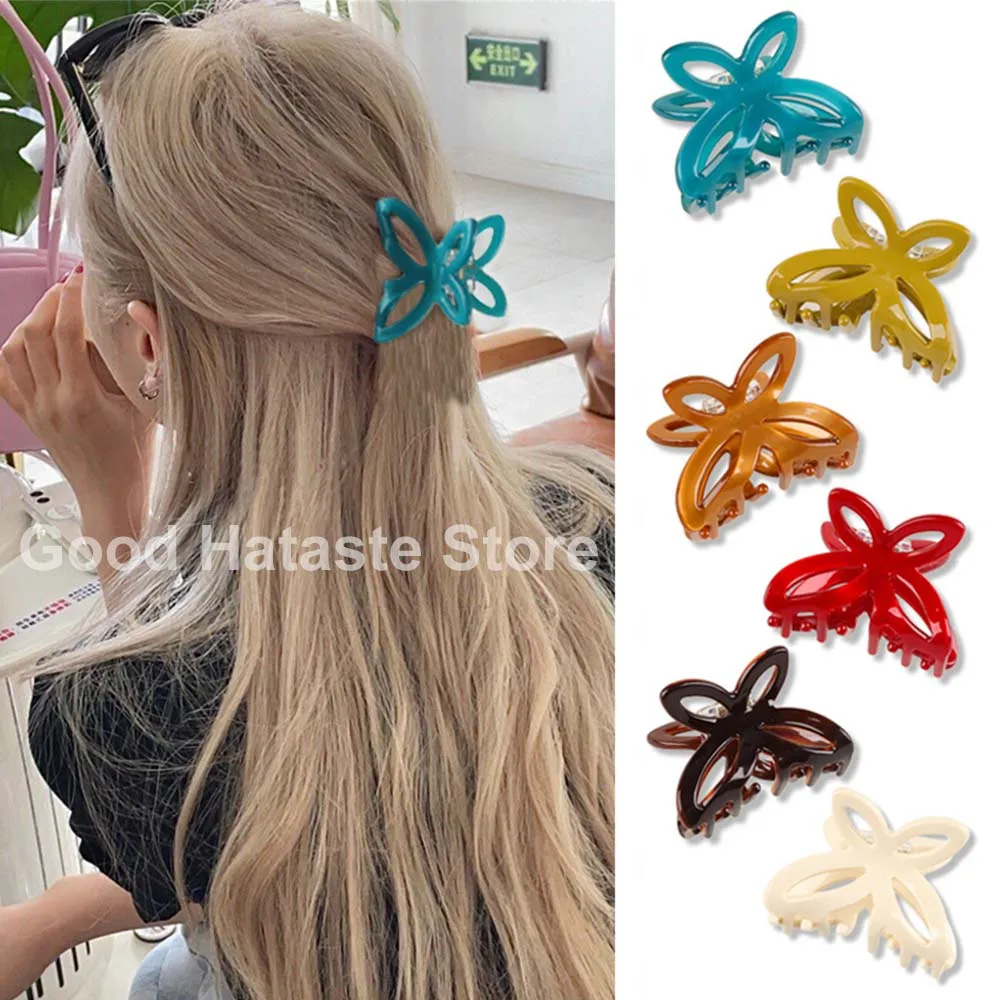 

Korean Acetic Acid Hair Claws Crab Butterfly Clamps Charm Small Size Hair Clips Chic Headdress Women Girls Hair Accessories