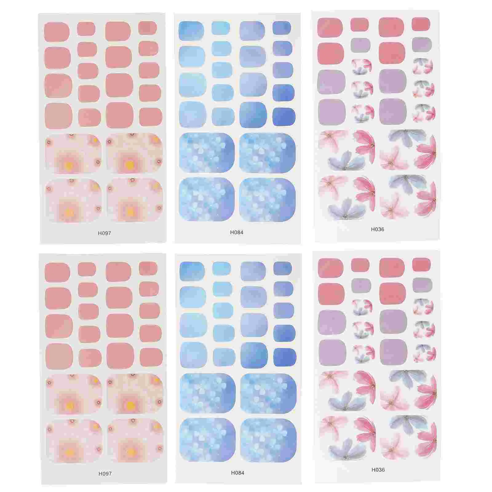 

Nail Stickersdecals Toe Stickerwomen Wrapsstrips Toenails Supplies Toenail Stencils Stamping Polish Full Real Wrap