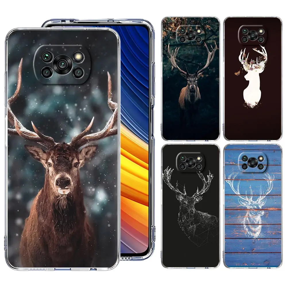 

Animal Deer Art Xiaomi Poco X3 Pro 5G F3 GT M3 M4 X4 Soft TPU funda Cover for poco X3 NFC Capa Phone Case Shell Funda Caso