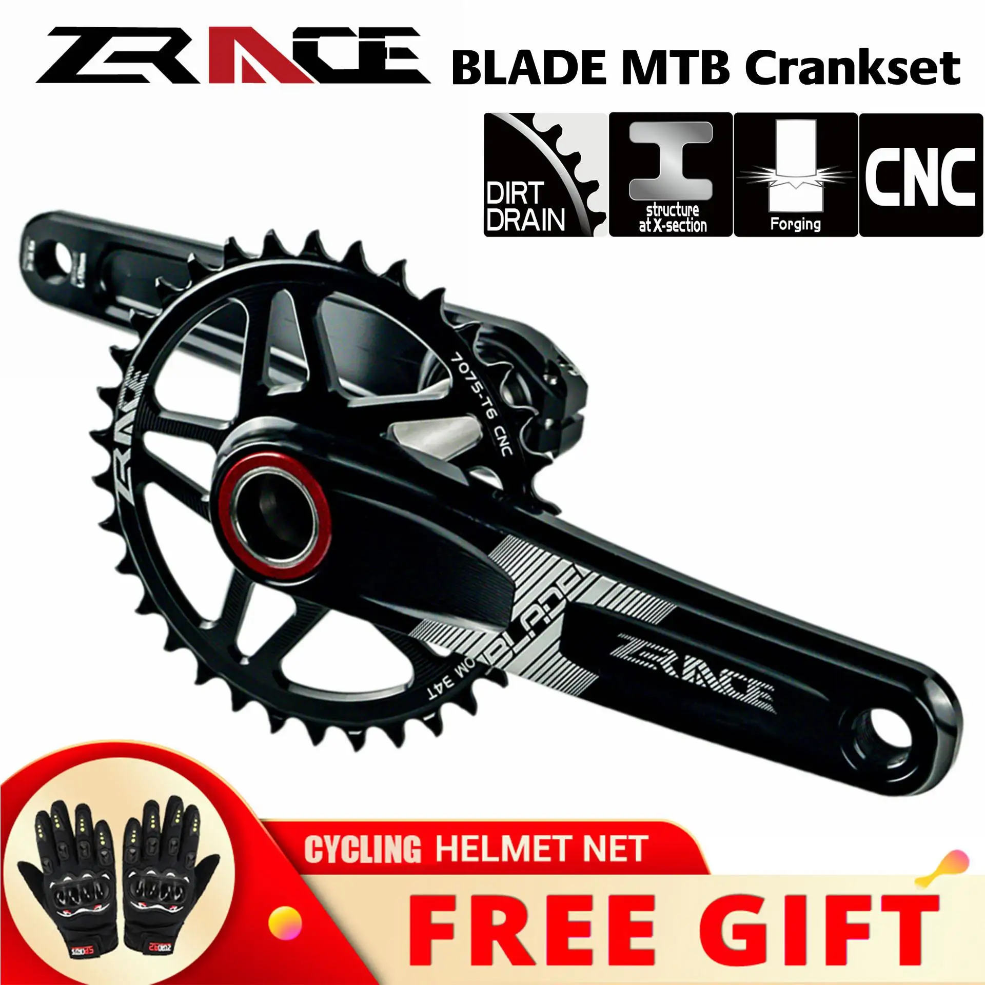 

ZRACE BLADE 1 x 10 11 12 Speed Crankset Eagle Tooth for MTB XC / TR / AM 170 / 175mm,32T/34T/36T,BB68/73 Chainset