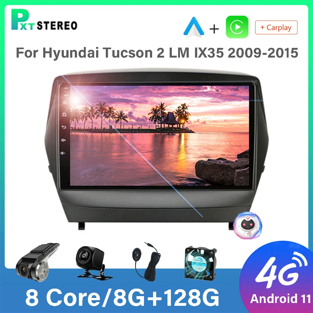 

Pxton 9" 4G Carplay DSP 2din Android 11 Car Radio Multimedia Video Player Navigation GPS For Hyundai Tucson 2 LM IX35 2009-2015