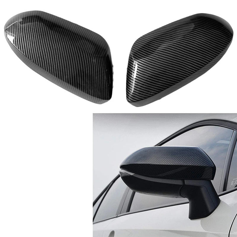 

2 PCS ABS Carbon Fiber Style Rearview Side Mirror Molding Cover Trim Strip Decorative For Toyota Corolla 2019 2020 2021 2022