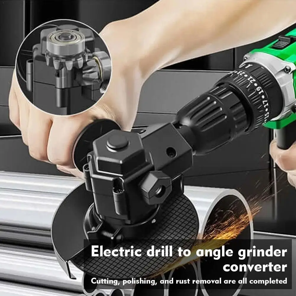 

Electric Drill To Angle Grinder Converter Multifunctional Angle Grinder Adapter For Polishing Grinding Sanding Power Tools Y6p9